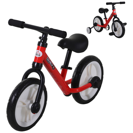 11 Inch Kids Balance Bike Training Pedal Bicycle W/ Removable Stabilizers EVA Tyres Adjustable Seat Height 2 to 5 Years Gift