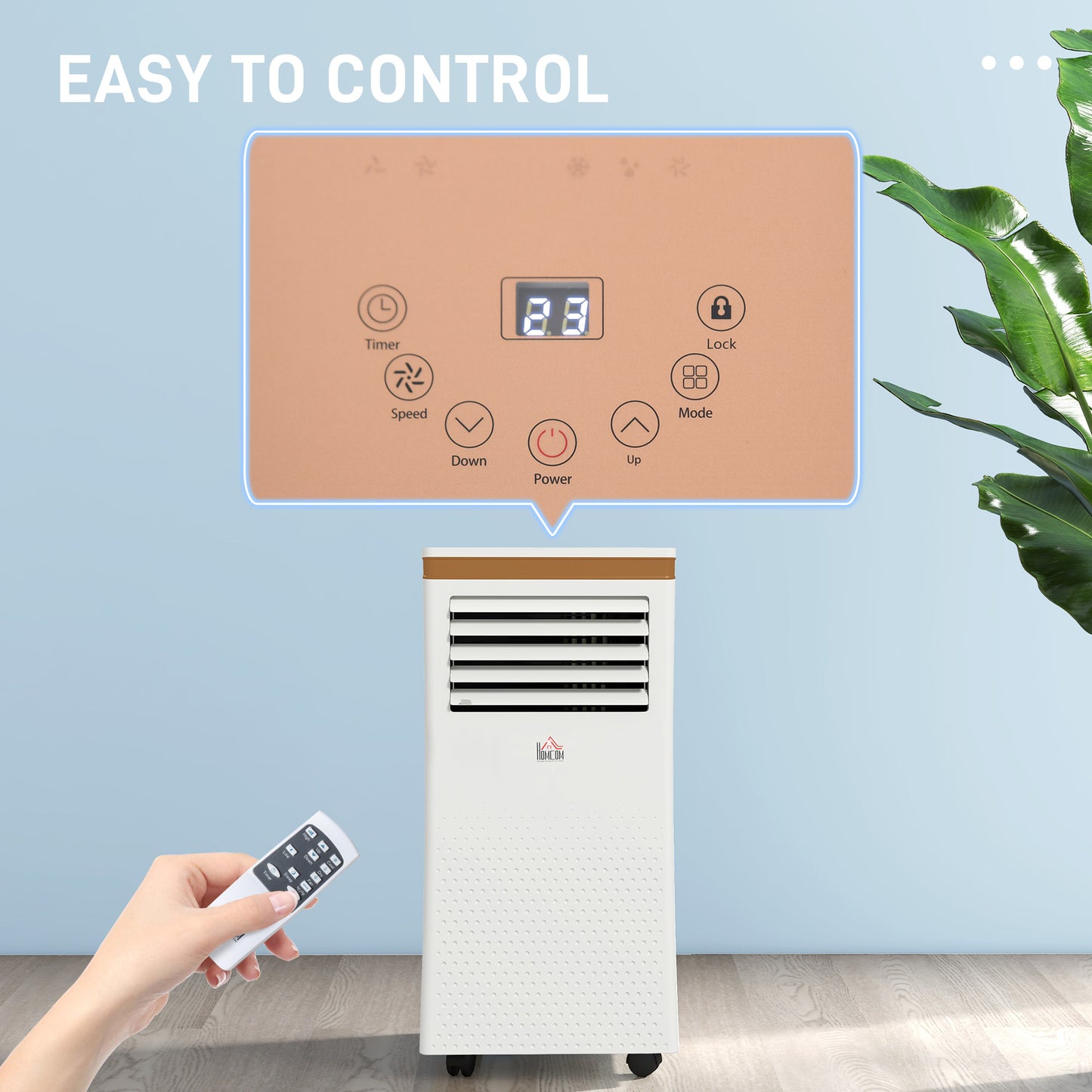 Portable Air Conditioner 10000 BTU, 4-in-1 Air Conditioning Unit with Cooling, Fan, 19.2L/Day Dehumidifier & Sleep Mode
