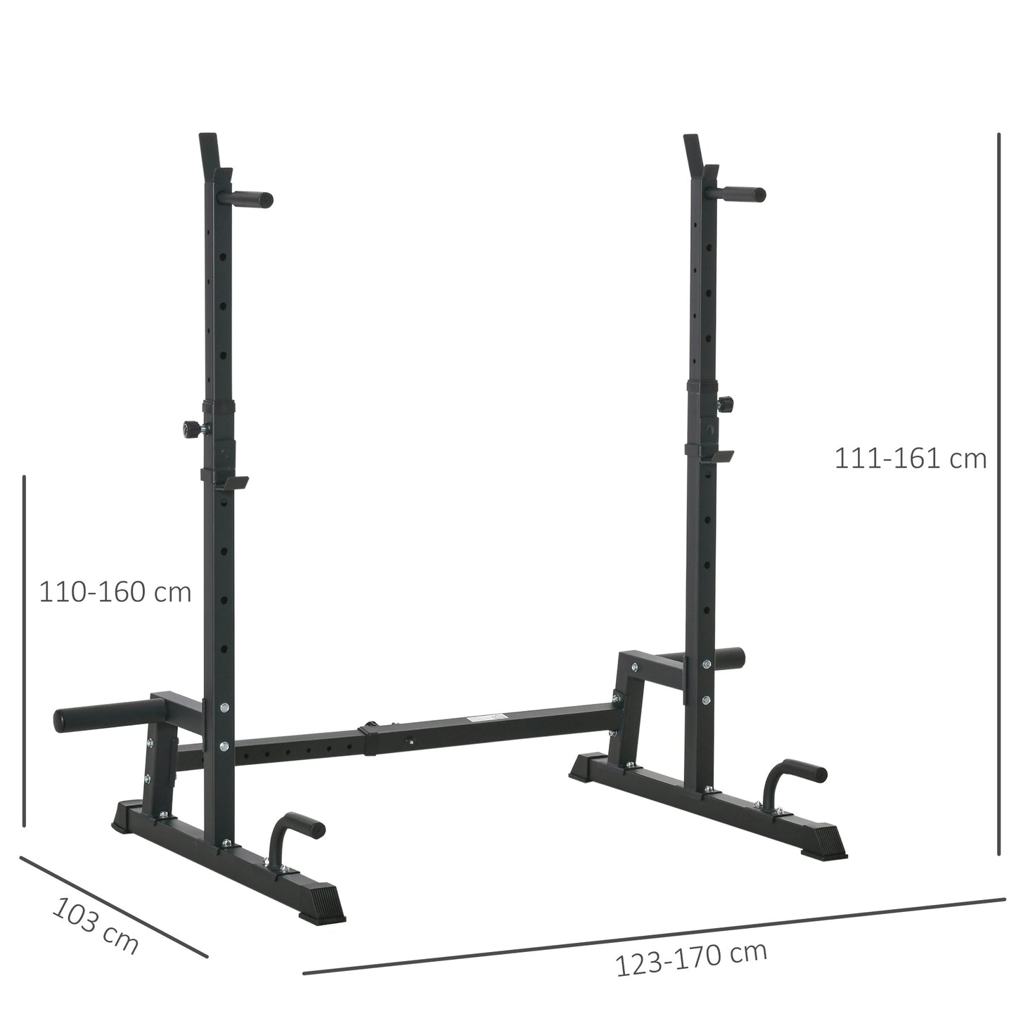 Multifunction Barbell Squat Rack Stand Heavy-Duty Strength Training Dumbbell Rack Adjustable Height Weight Lifting Bench Pres