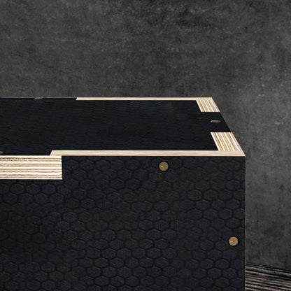 Multi-Faceted Jump Box, Wooden Step Up Box, for Home, Gym, Exercise, Black
