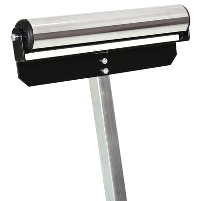Folding Roller Stand, Material Support Pedestal with Ball Bearing Roller Height Adjustable Portable, Metal Construction