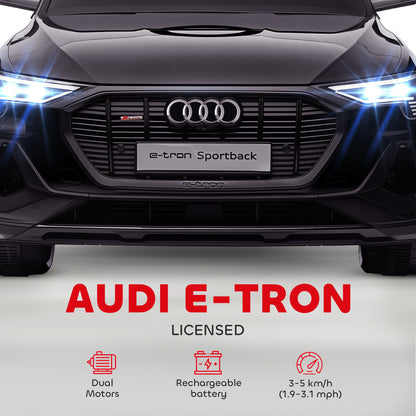 Audi E-tron Licensed 12V Kids Electric Ride on, Electric Car for Kids, with Parental Remote, Music Lights MP3