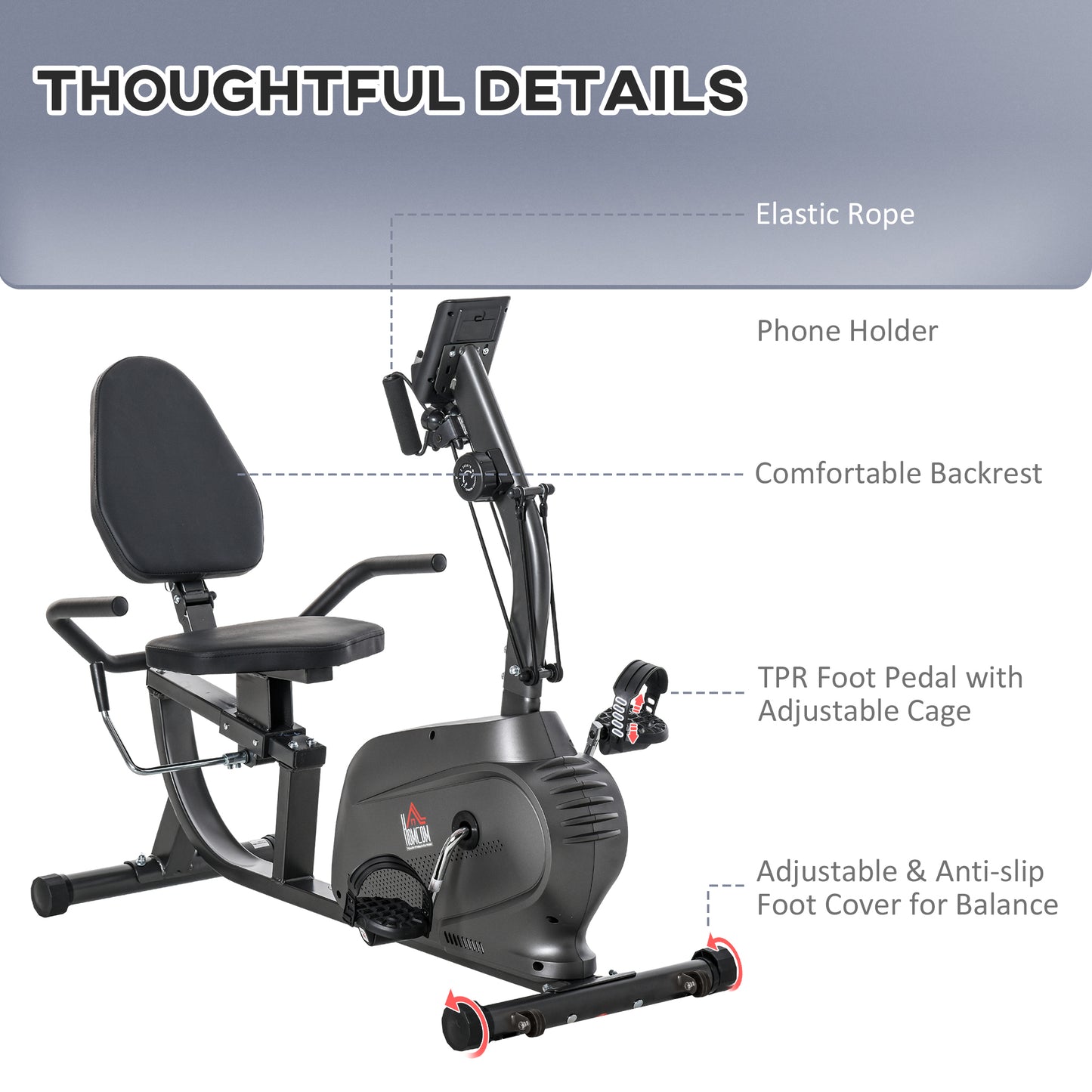 Recumbent Seated Exercise Bike, Recovery Rehab Exercise Bike Home Exerciser