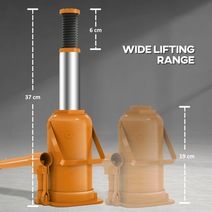 12 Tonne Hydraulic Bottle Jack with 19-37 cm Lifting Range, Heavy Duty Portable Compact Car Jack Lift