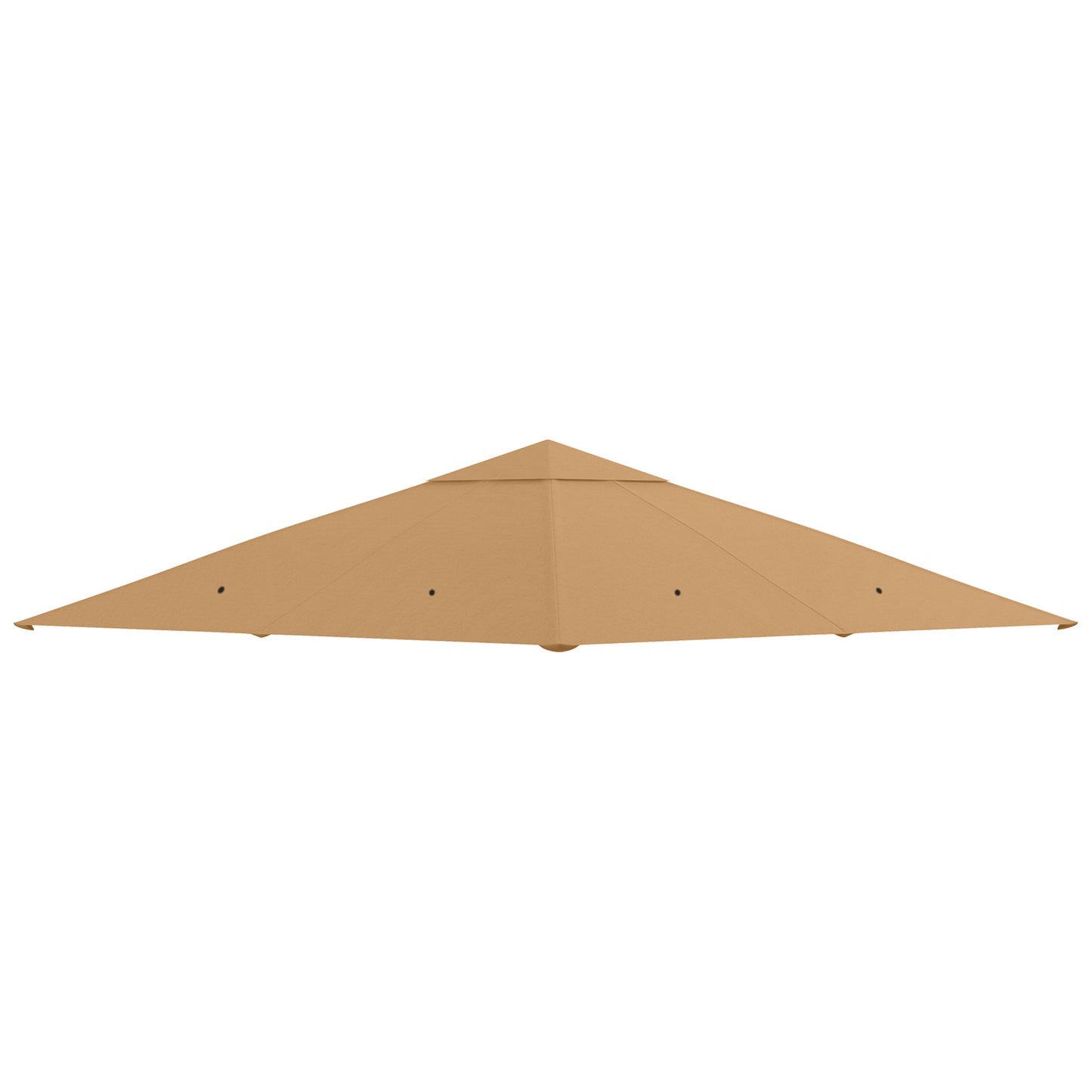 3 x 3 m Gazebo Canopy Replacement Cover, Garden Gazebo Roof Replacement with Drain Holes, TOP COVER ONLY, Beige