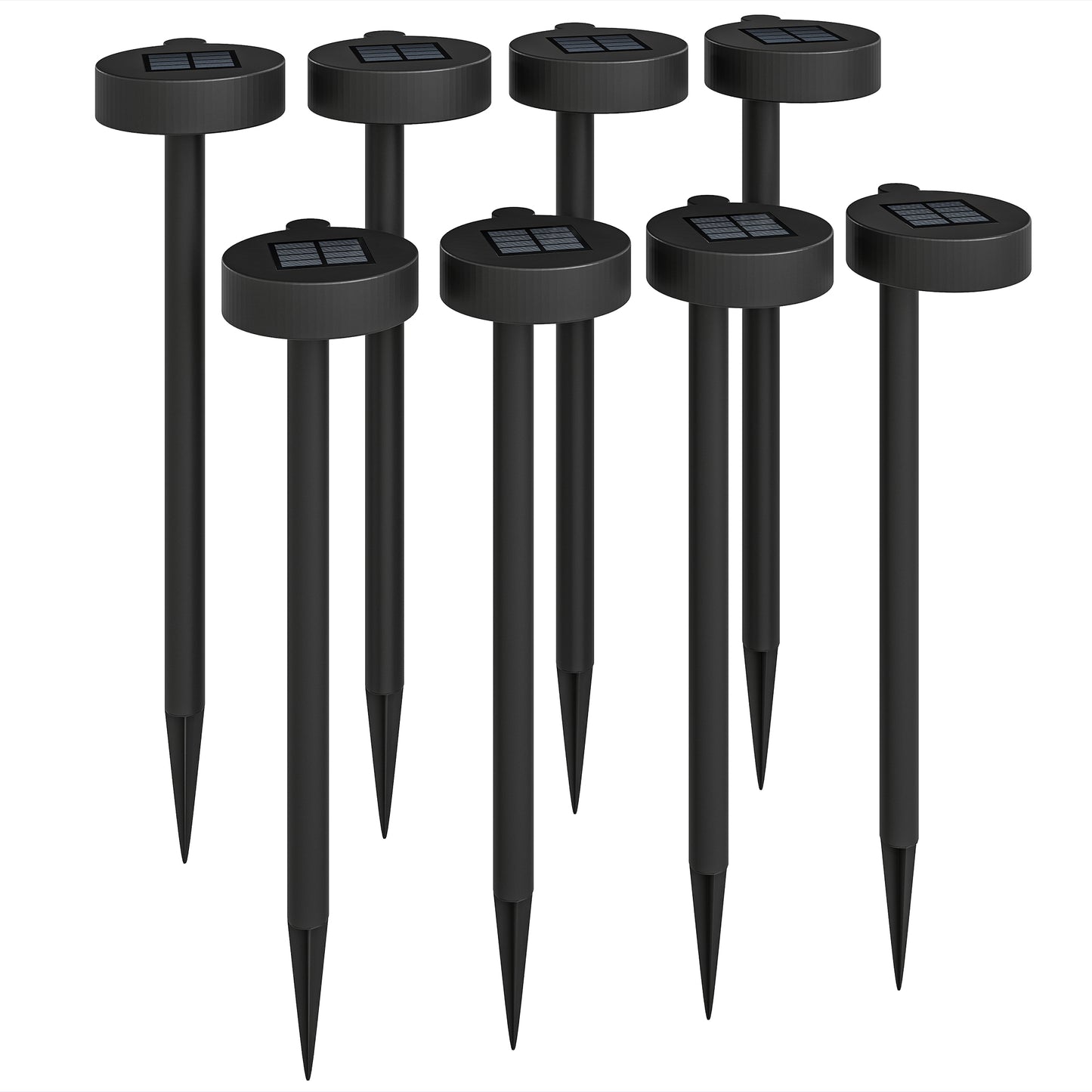 Solar Lights Outdoor Garden Stake 8 Pack Pathway Lighting, Solar Stake Lights with Auto On/Off LED