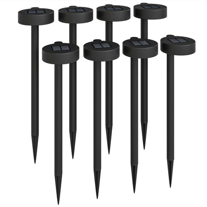 Solar Lights Outdoor Garden Stake 8 Pack Pathway Lighting, Solar Stake Lights with Auto On/Off LED
