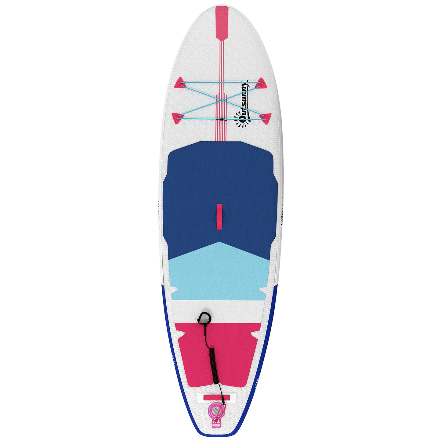 Inflatable Stand Up Paddle Board, 305x89x15cm Extra-Wide SUP with Non-Slip EVA Deck, Adj Aluminum Paddle