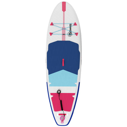 Inflatable Stand Up Paddle Board, 305x89x15cm Extra-Wide SUP with Non-Slip EVA Deck, Adj Aluminum Paddle