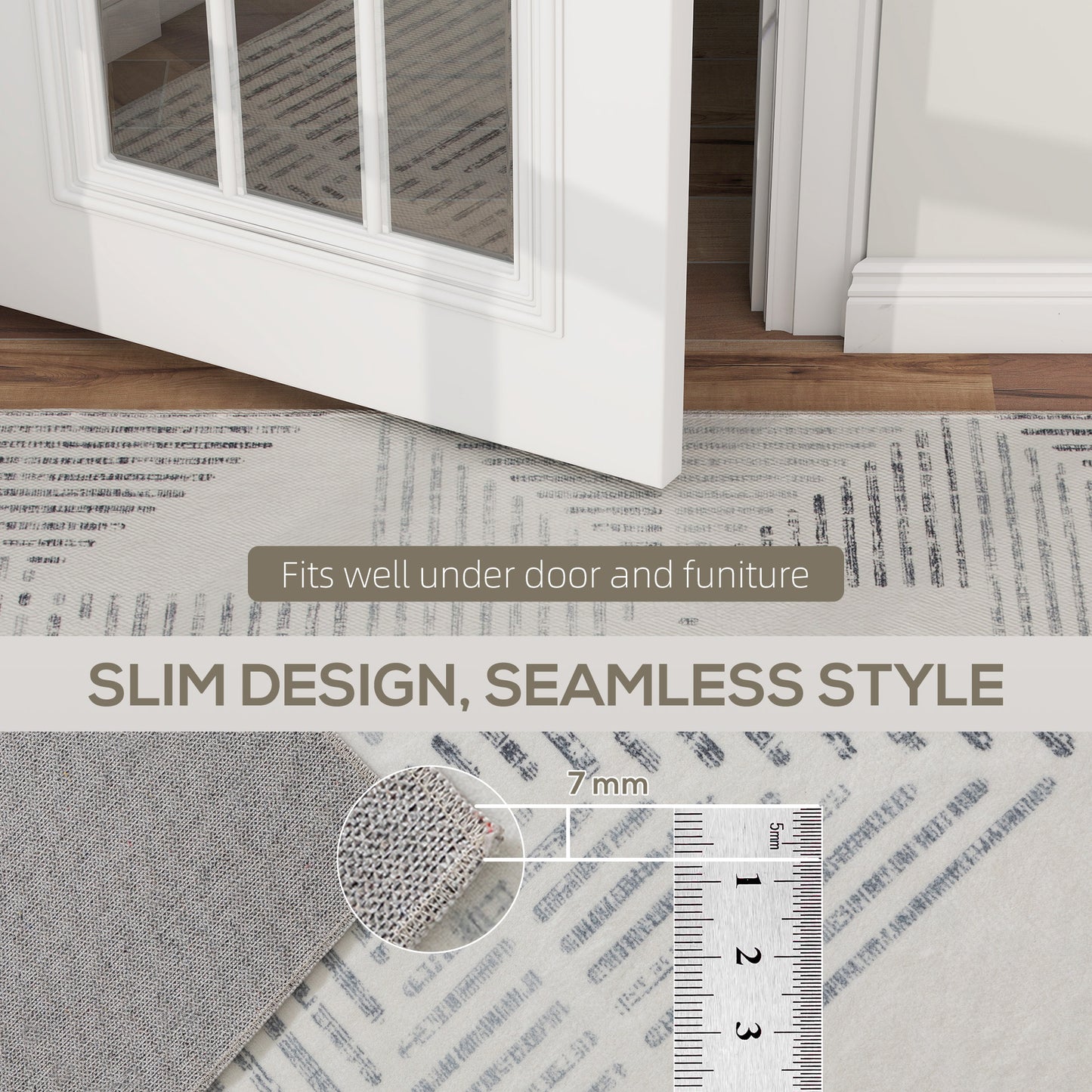 Modern Area Rug, Geometric Pattern Non-Slip Washable Rug, Soft Floor Carpet for Living Room, Bedroom, Dining Room
