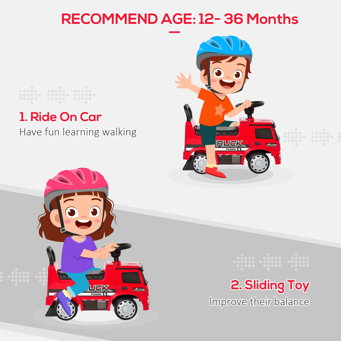 Compatible Kids Ride On Car Truck Mercedes Benz Licensed Toddler Foot To Floor Slider w/Under Seat Storage for 12