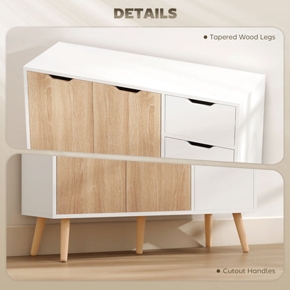 Sideboard Floor Standing Storage Cabinet with Drawer for Bedroom, Living Room, Home Office, Natural