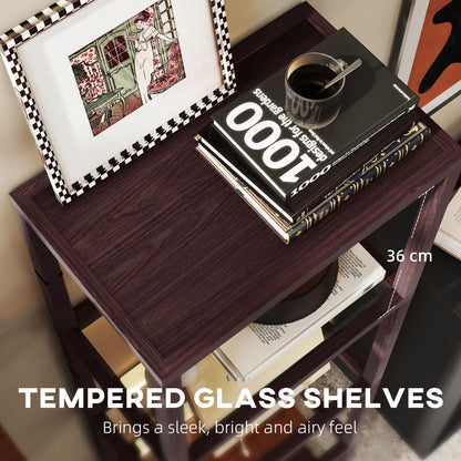 Four-Shelf Floor Lamp - Dark Brown