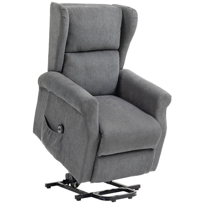 Power Lift Recliner Armchair, Electric Lift Chair for Elderly, Fabric Riser and Reclining Chair with Remote Control