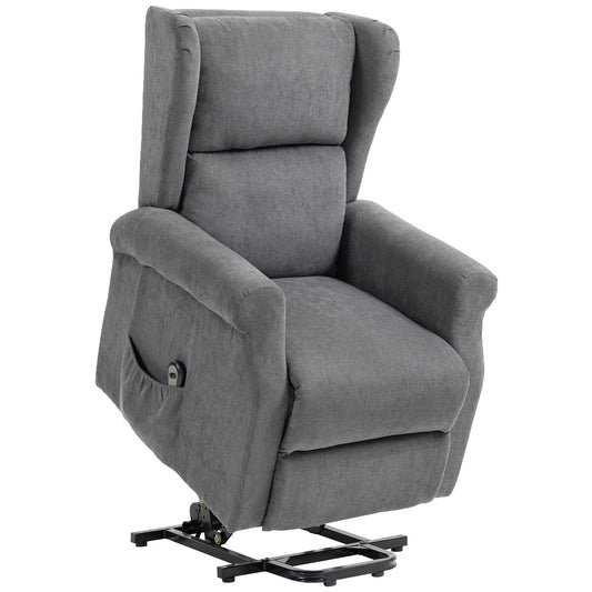 Power Lift Recliner Armchair, Electric Lift Chair for Elderly, Fabric Riser and Reclining Chair with Remote Control