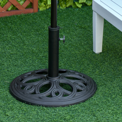 11.5 kg Cast Metal Round Patio Umbrella Base Stand, Umbrella Holder for Outdoor, Patio, Garden, Black
