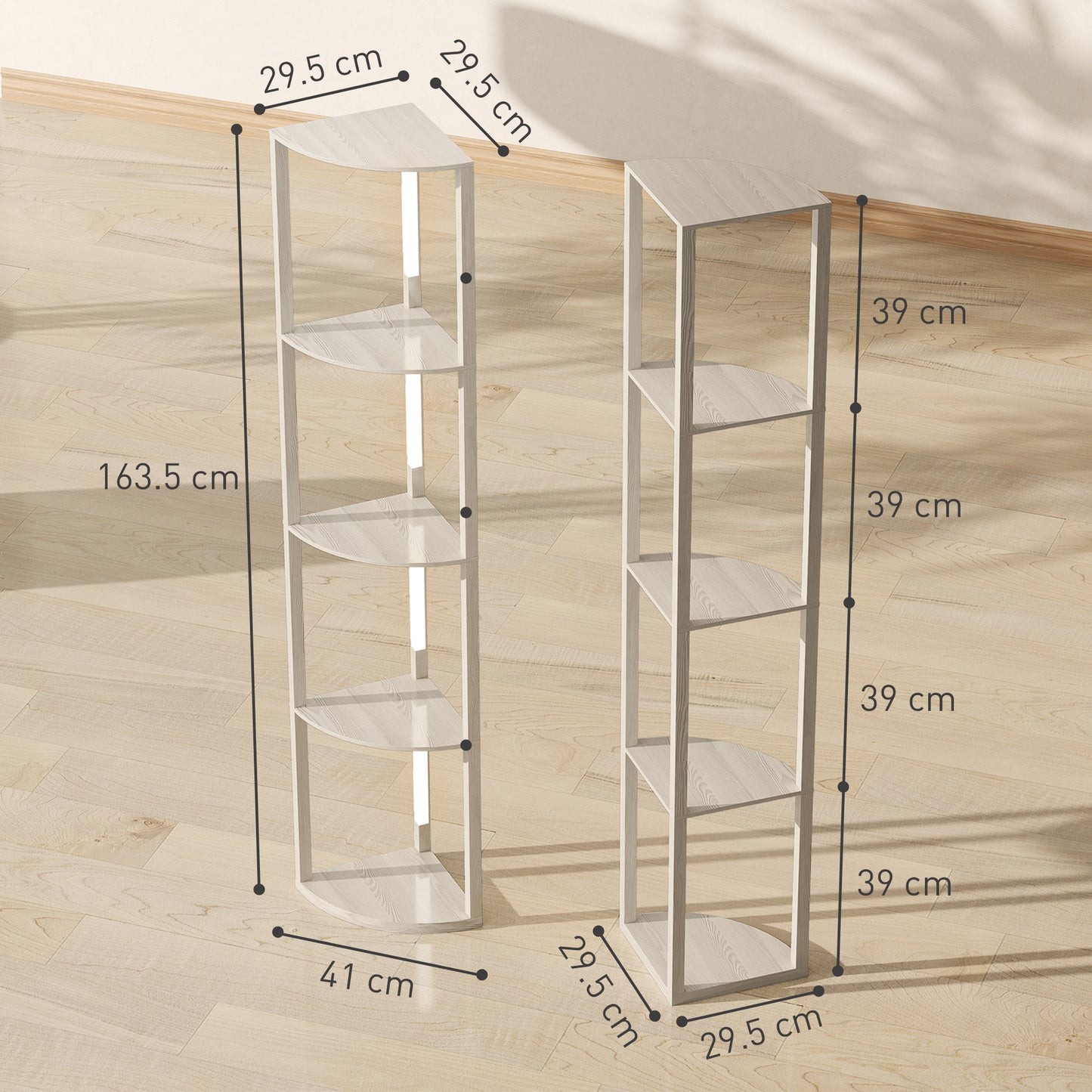 4-Tier Corner Floor Lamp