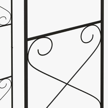 Garden Arch with Double Gates, Metal Garden Arbor for Climbing Roses & Vines