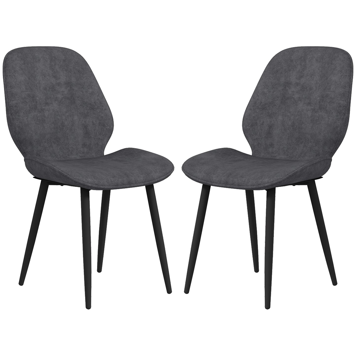 Velvet Dining Chairs, Set of 2 Dining Room Chairs with Metal Legs for Living Room, Dining Room, Grey