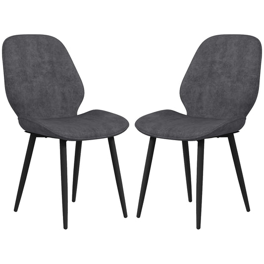 Velvet Dining Chairs, Set of 2 Dining Room Chairs with Metal Legs for Living Room, Dining Room, Grey
