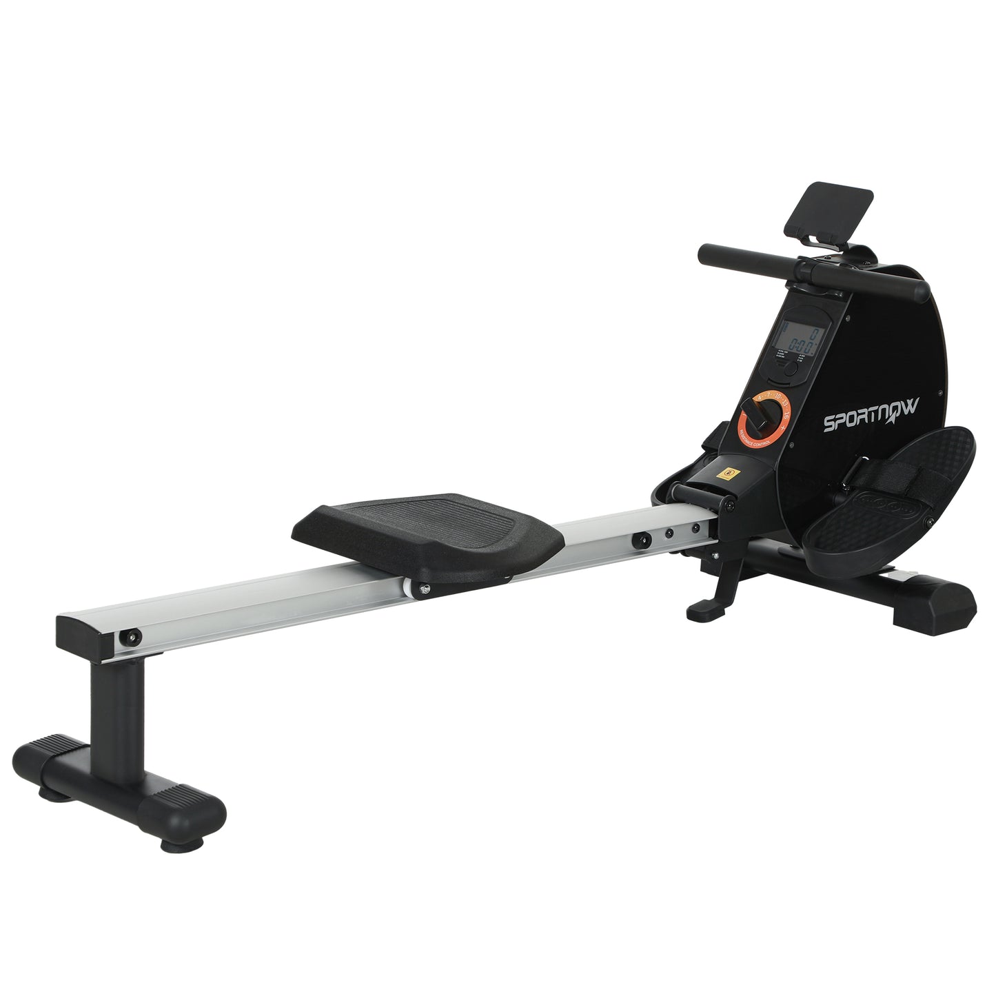 Folding Magnetic Rowing Machine, with 16-Level Adjustable Resistance, Black