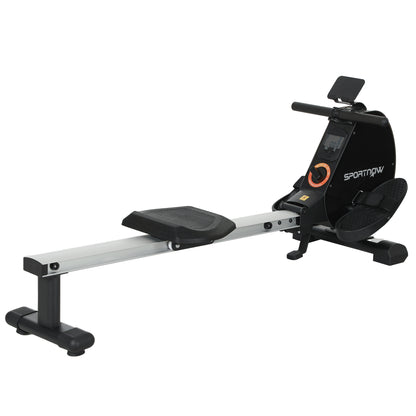 Folding Magnetic Rowing Machine, with 16-Level Adjustable Resistance, Black
