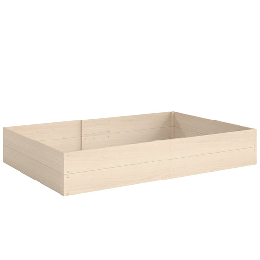 Wooden Raised Bed for Garden, 620L Extra Large Raised Garden Bed with Open Bottom, Outdoor Elevated Planter Box