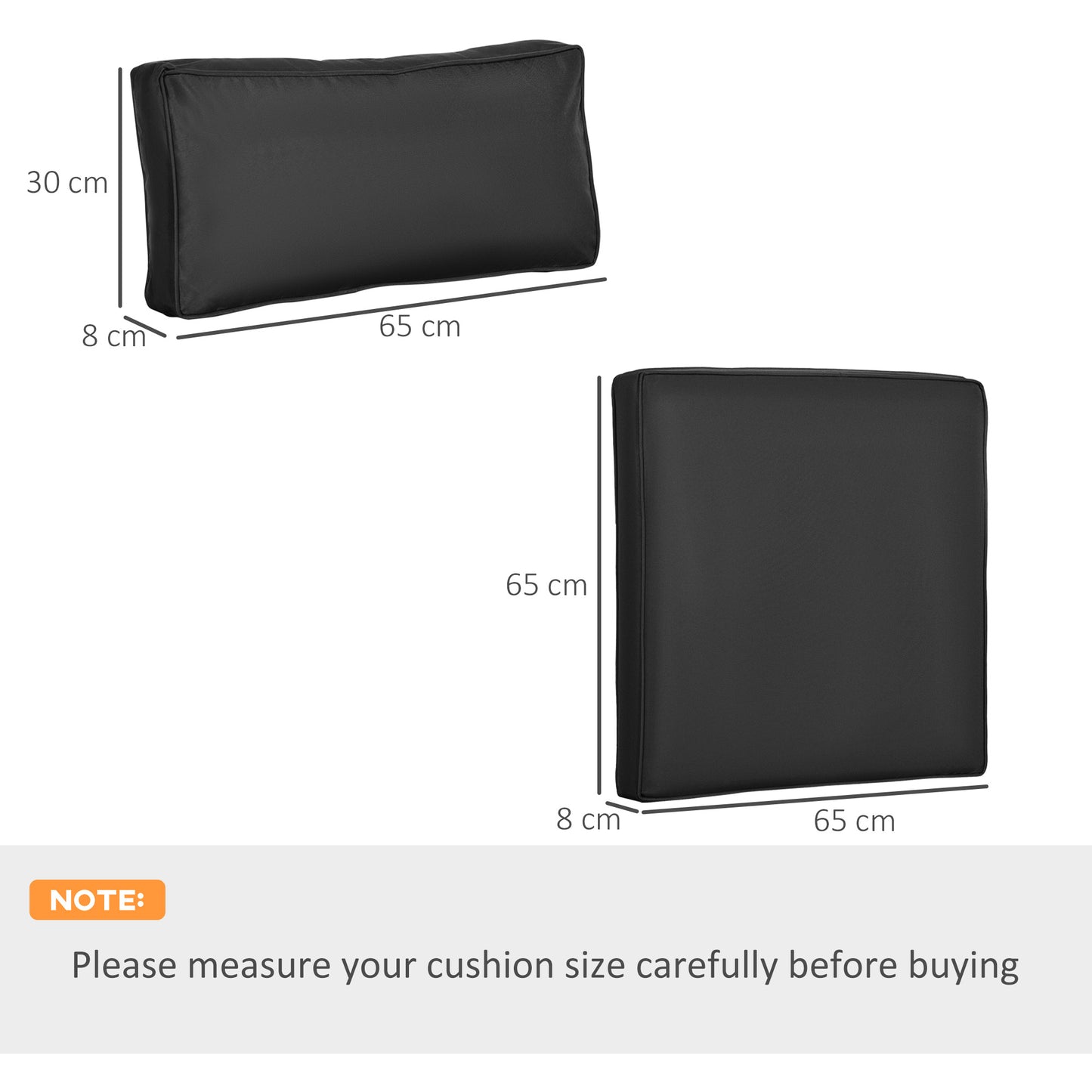 14-piece Dining Set Cushions - Black