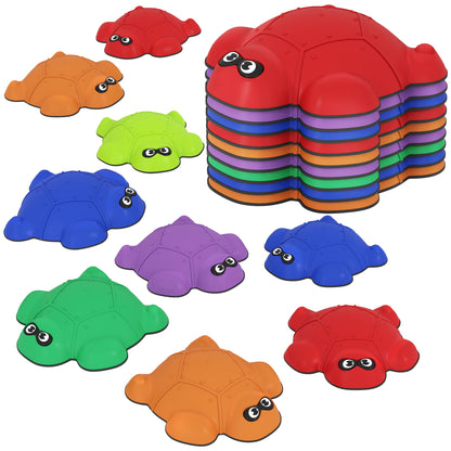 9-Piece Balance Stepping Stones with Non-Slip Edge, Indoor Outdoor Obstacle Course for Ages 3-8 Years, Multicoloured