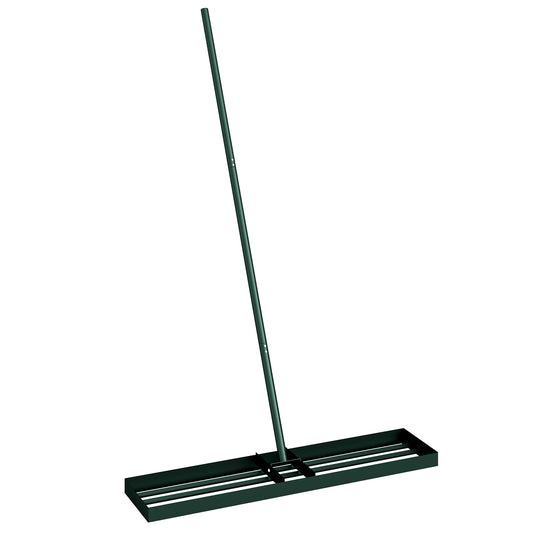 Lawn Levelling Rake, 113 x 26 cm Lawn Leveller Lute with 169 cm Handle for Grass Soil Sand Yard Golf Course