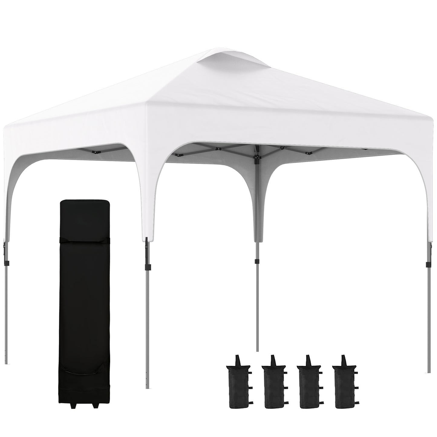 3 x 3(M) Pop Up Gazebo, UPF 50+ Foldable Canopy Tent with Wheeled Carrybag, 4 Leg Weight Bags