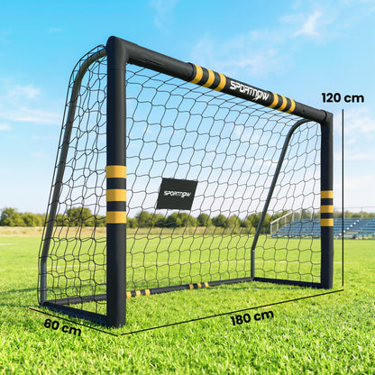 Football Goal, 6 x 4ft Portable Football Net with EPE Foam Padding, PVC Tube Covers Ground Stakes and Metal Frame