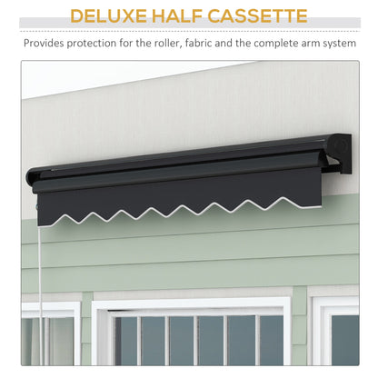 2 x 2.5m Electric Awning, with LED Light Strips - Grey