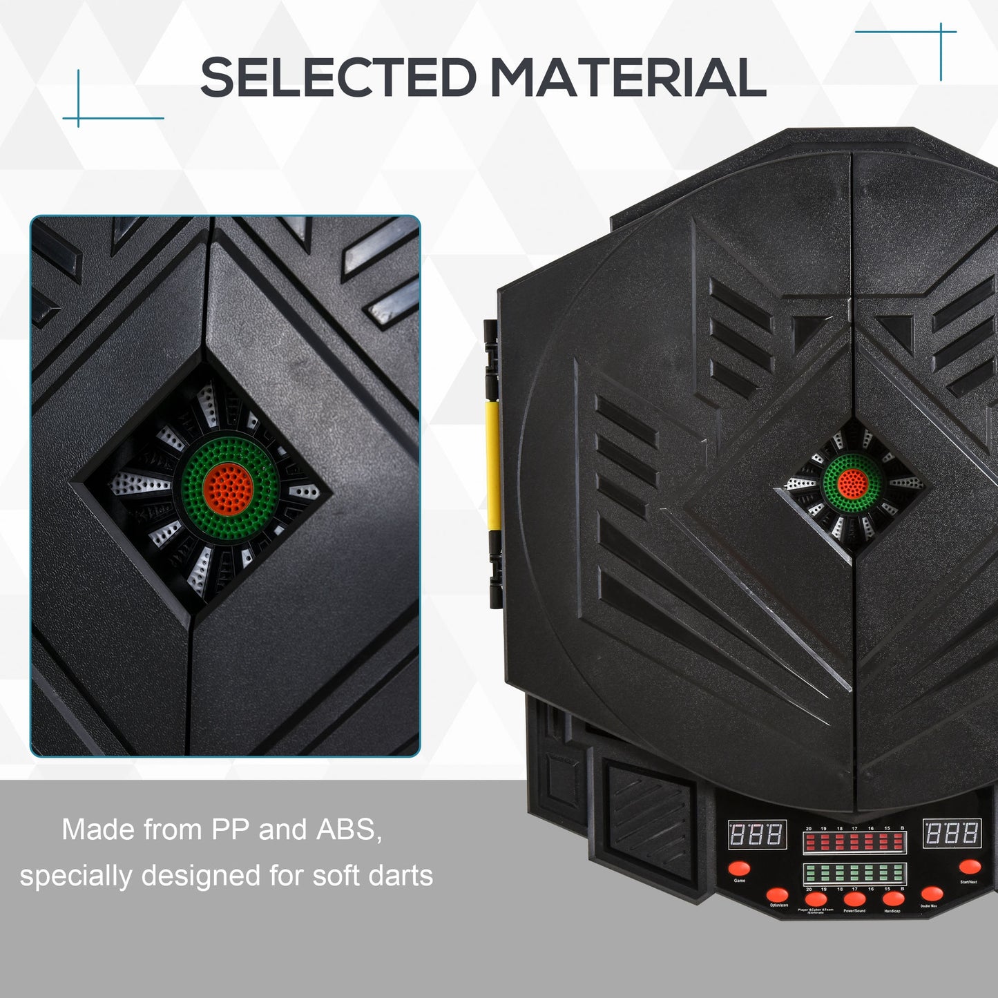 Dart Board Set, Electronic Dartboard with LED Digital Score Display, Soft Tip Darts, 27 Games, Speaker Sound
