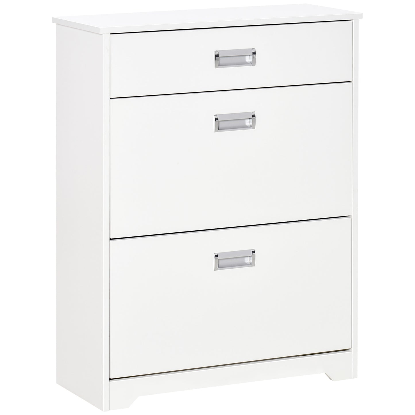 Shoe Cabinet, Slim Shoe Storage Cabinet with Drawer, 2 Flip-up Doors and Adjustable Shelf