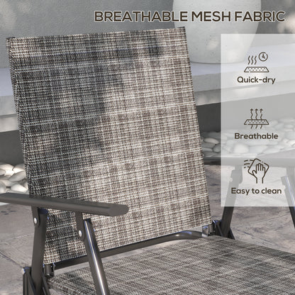Four-Piece Metal Garden Sofa Set - Mixed Grey