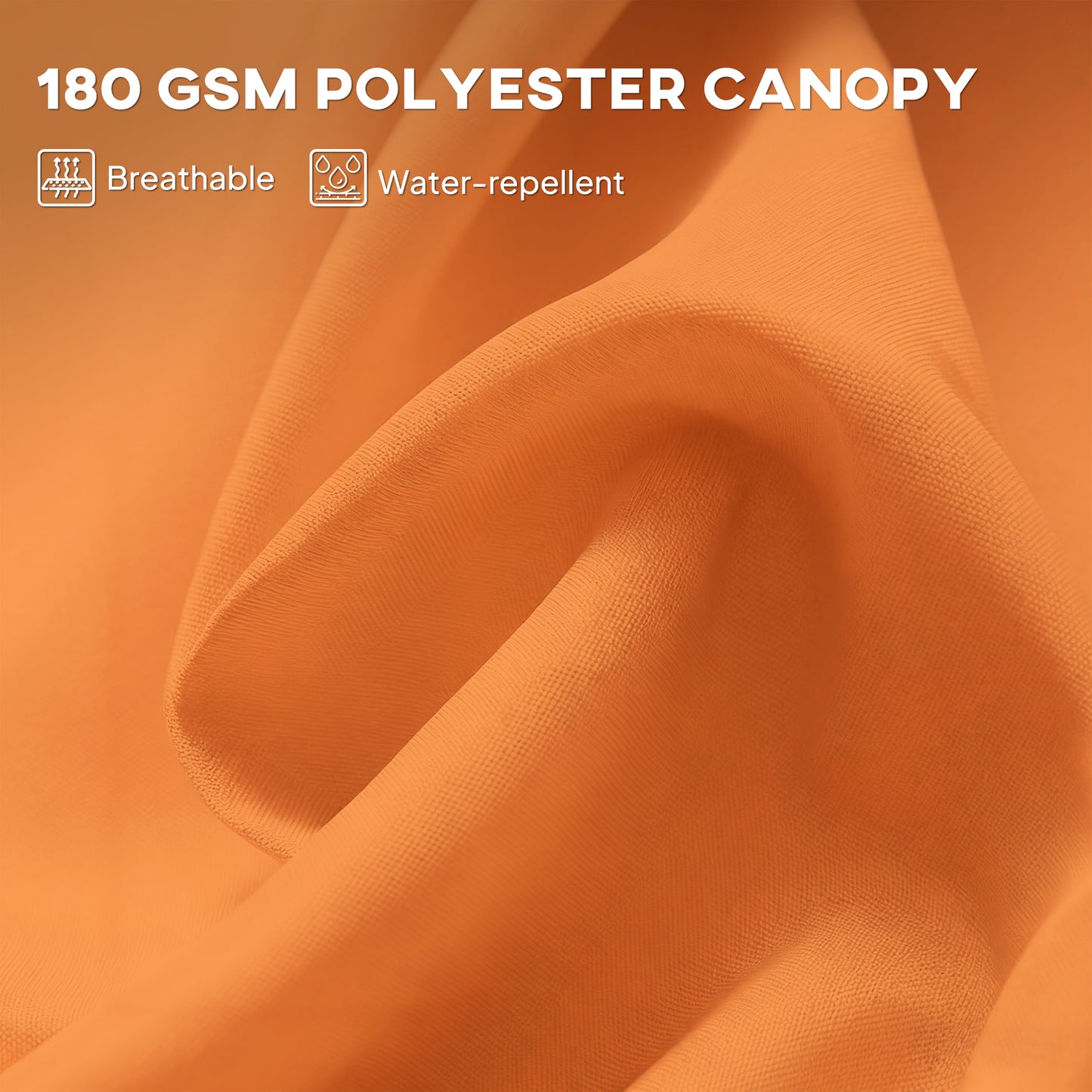 4.6m Double Garden Parasol - Orange