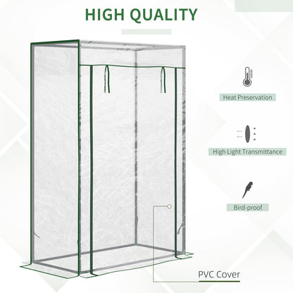 Tomato Greenhouse with Roll-up Door, Mini Greenhouse with PVC Cover, Outdoor Grow House Small Green House for Yard, Balcony
