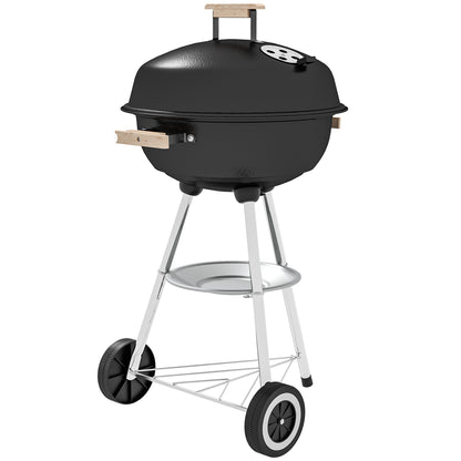 Portable Round Kettle Charcoal Grill BBQ Smoker with Lid Outdoor Heat Control Party Patio Barbecue Garden