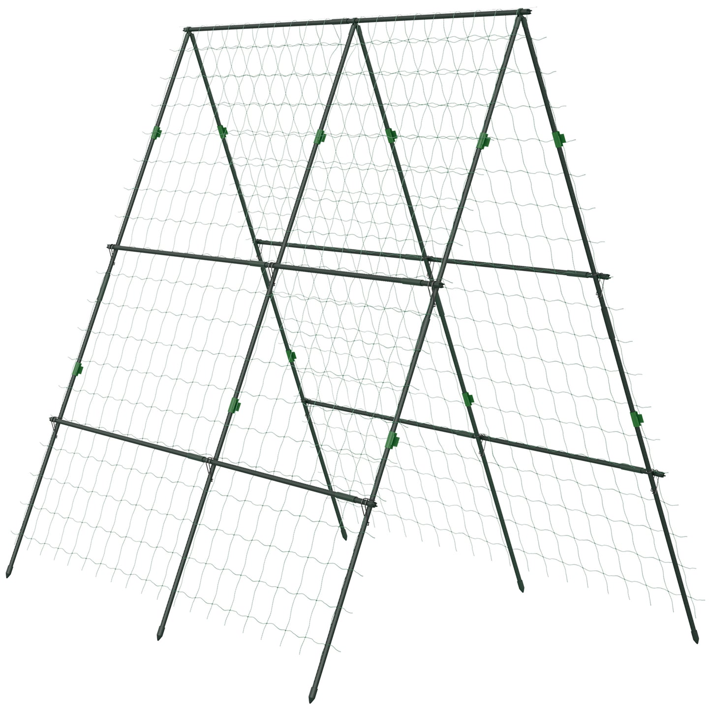 Garden Cucumber Trellis for Climbing Plants, A-Frame Trellis Plant Support with Climbing Net
