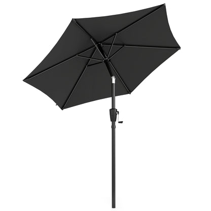 2m Garden Parasol Umbrella, Outdoor Table Parasol Umbrella with Crank Handle, Tilt Function, UV30+ Protection