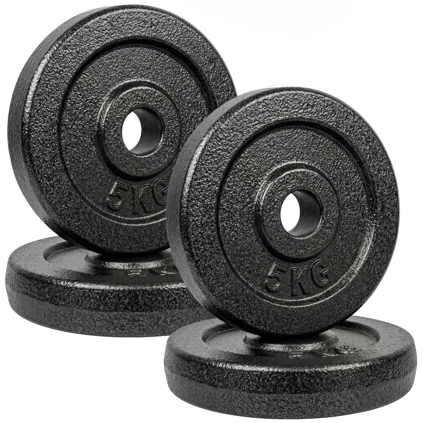 Weight Plates Set, 1"/2.5cm Weight Disc Pair, 4 x 5kg Metal Dumbbell/Barbell Plates for Home Gym