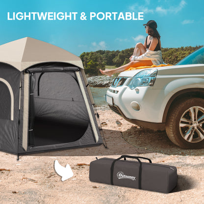 Instant Pop Up Camping Tent, 2/3/4 Person Easy Setup Dome Family Tent with Vestibule, Rainfly, 4 Mesh Windows & 2 Doors