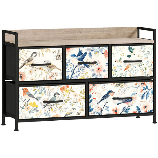 5-Drawer Chest of Drawers - White