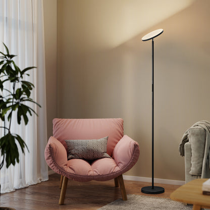 RGB Uplighter Floor Lamp, Tall Dimmable Standing Lamp with Remote & Touch Control