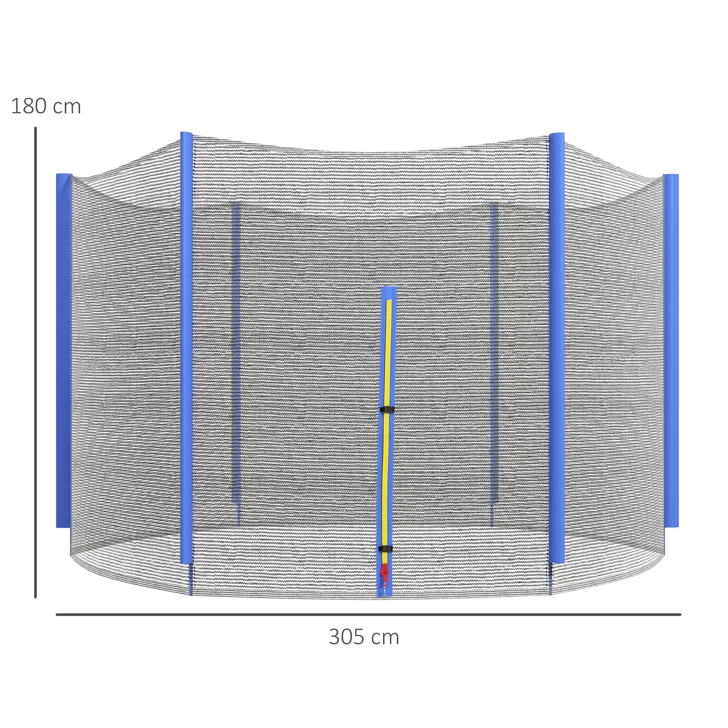 10ft Trampoline Net Replacement with 6 Plastic Pole Covers