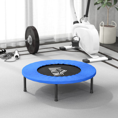 32" Mini Fitness Trampoline Home Gym Yoga Exercise Rebounder Indoor Outdoor Jumper with Safety Pad, Support Up to 100 KG