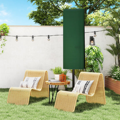Garden Parasol Cover, Outdoor Patio Umbrella Protector Weatherproof Garden Patio for 2-4.6m Parasol, Dark Green