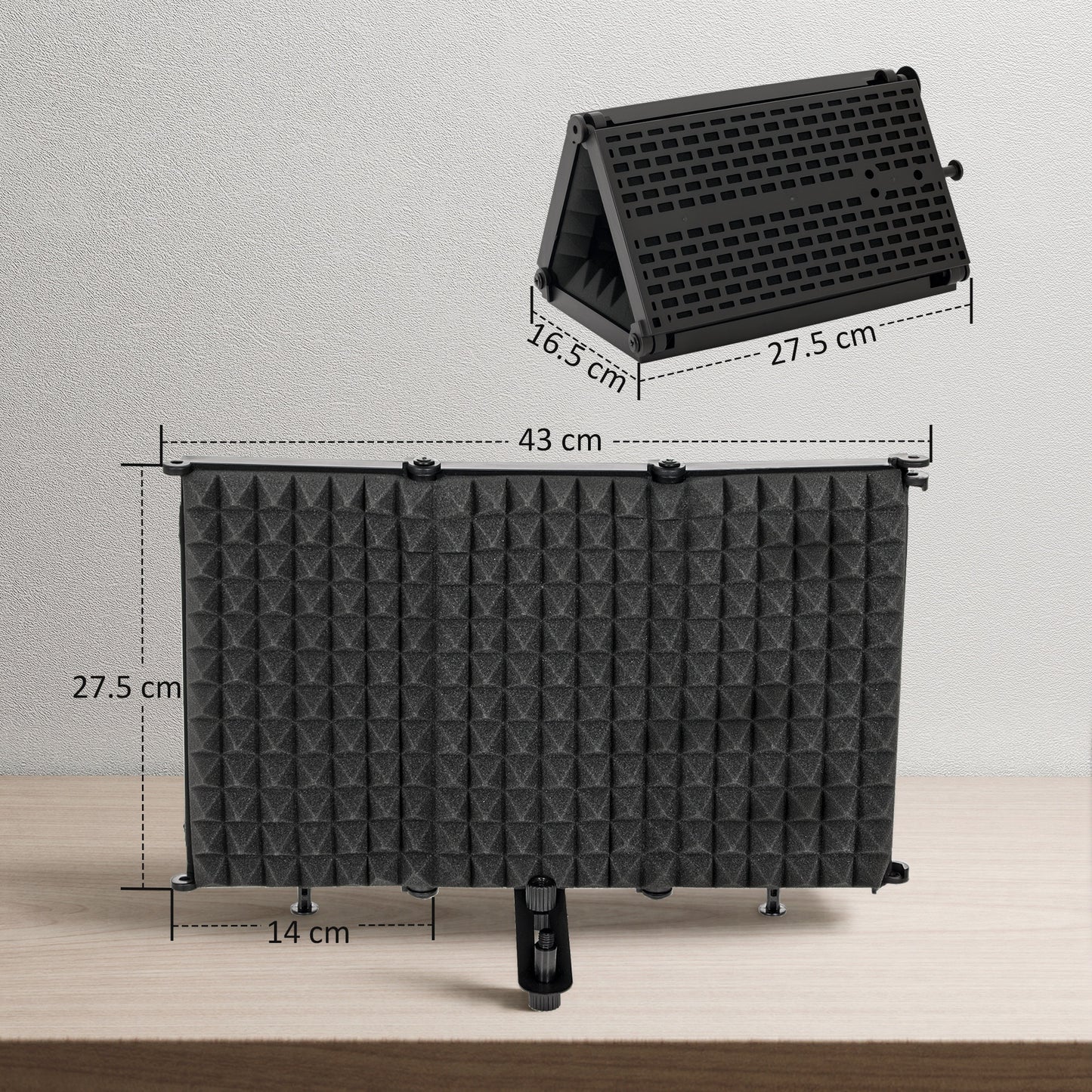 Studio Microphone Isolation Shield, Foldable Adjustable Recording Studio Equipment