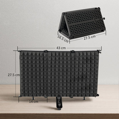 Studio Microphone Isolation Shield, Foldable Adjustable Recording Studio Equipment